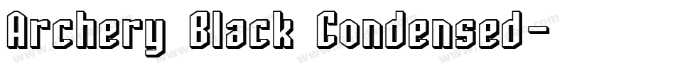 Archery Black Condensed字体转换
